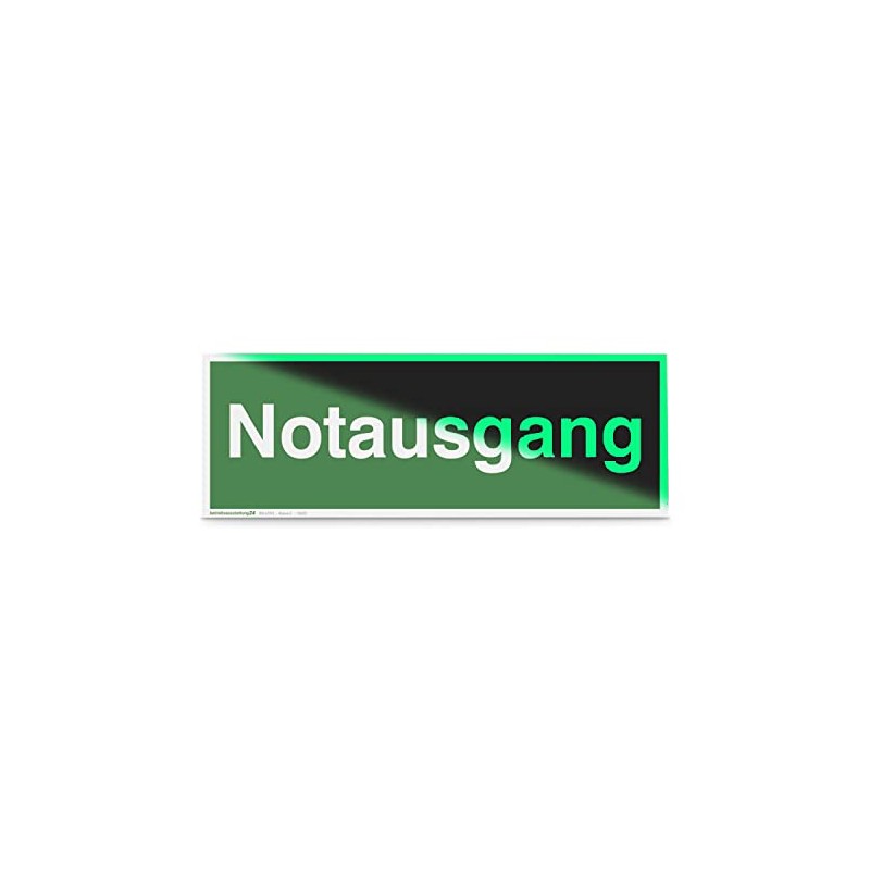 Emergency Exit Sign | Aluminium Photoluminescent | 30.0 x 10.5