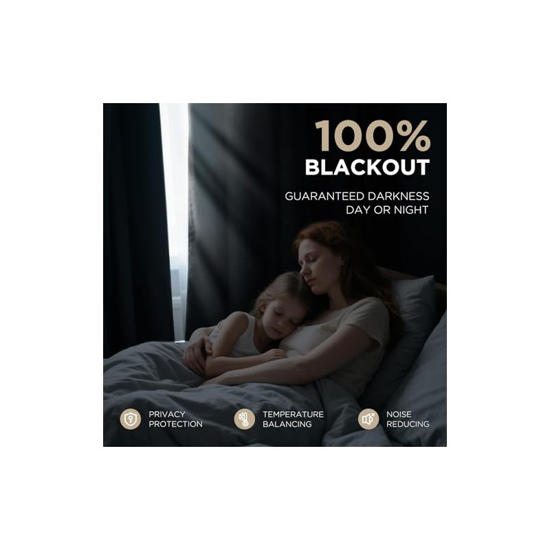 Joydeco - Juego de 2 Paneles de Cortinas Opacas 100%
