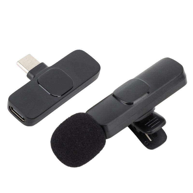 Wireless Lavalier Microphone Noise Cancelling 360° Sound 20m Range Professional