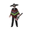 Atosa Skeleton Costume Musical Poncho Funny Black Child 3 to
