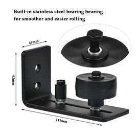 TIMESETL Sliding Door Floor Guide 8-in-1 Adjustable Floor Roller Guide, Sliding Door System Rail with Screws, 8 Variants Sliding Door Guide for All Sliding Door Guide