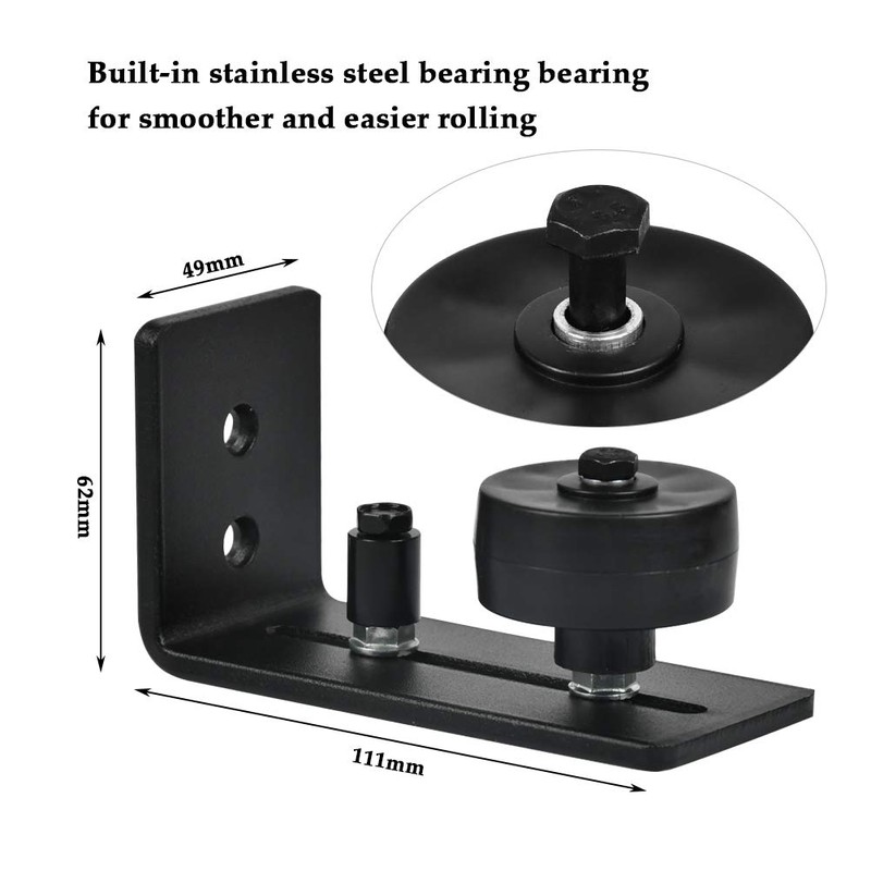 TIMESETL Sliding Door Floor Guide 8-in-1 Adjustable Floor Roller Guide,