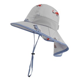 MA COWCF Baby Sun Hat with Neck Flap for Sun Protection Toddler Beach Hat UPF 50+ Outdoors 0-6 Years Boys Girls