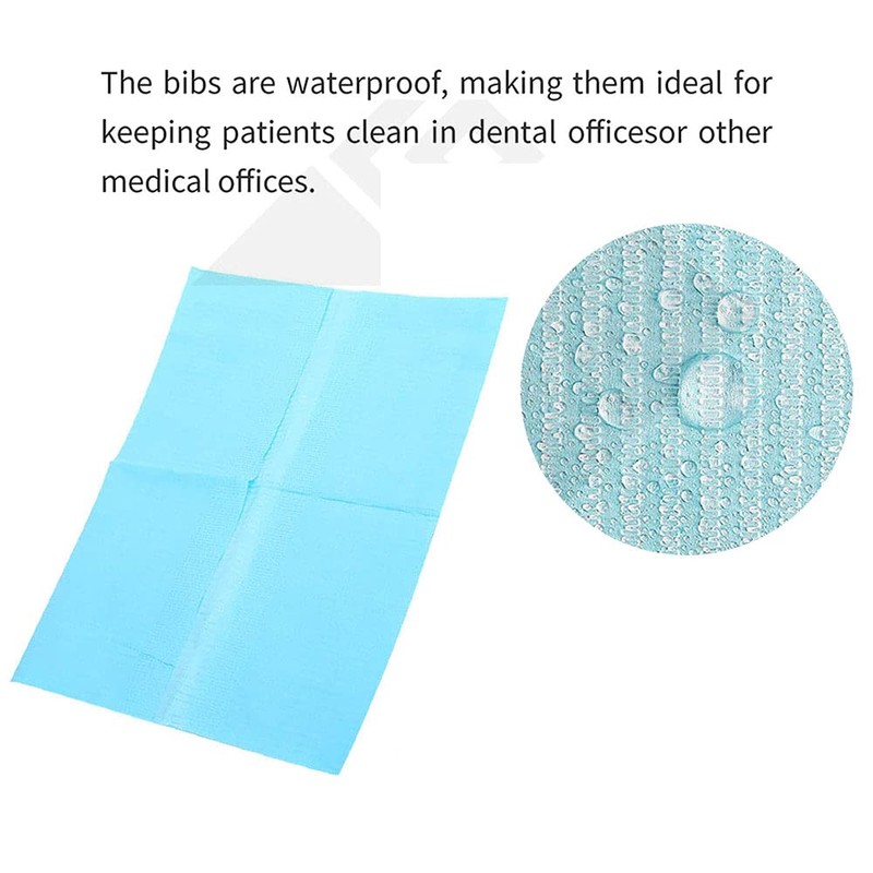 Disposable Waterproof Dental Bibs - Pack of 125