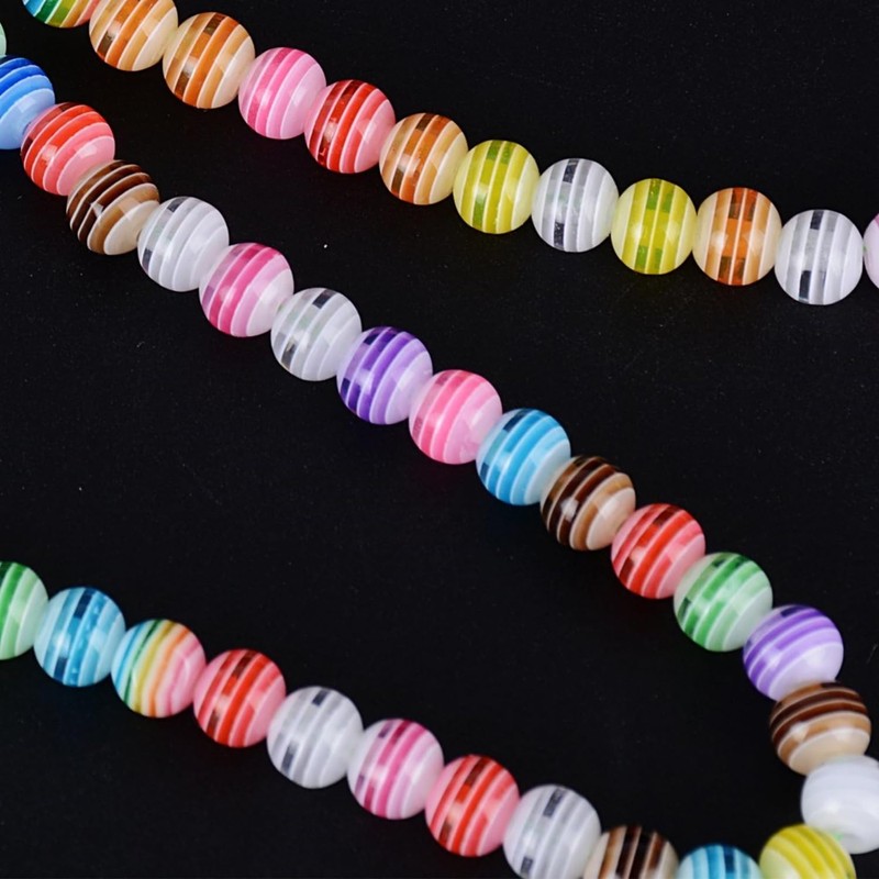 Lnvision Pack of 400 6 mm Colourful Beads Rainbow Acrylic