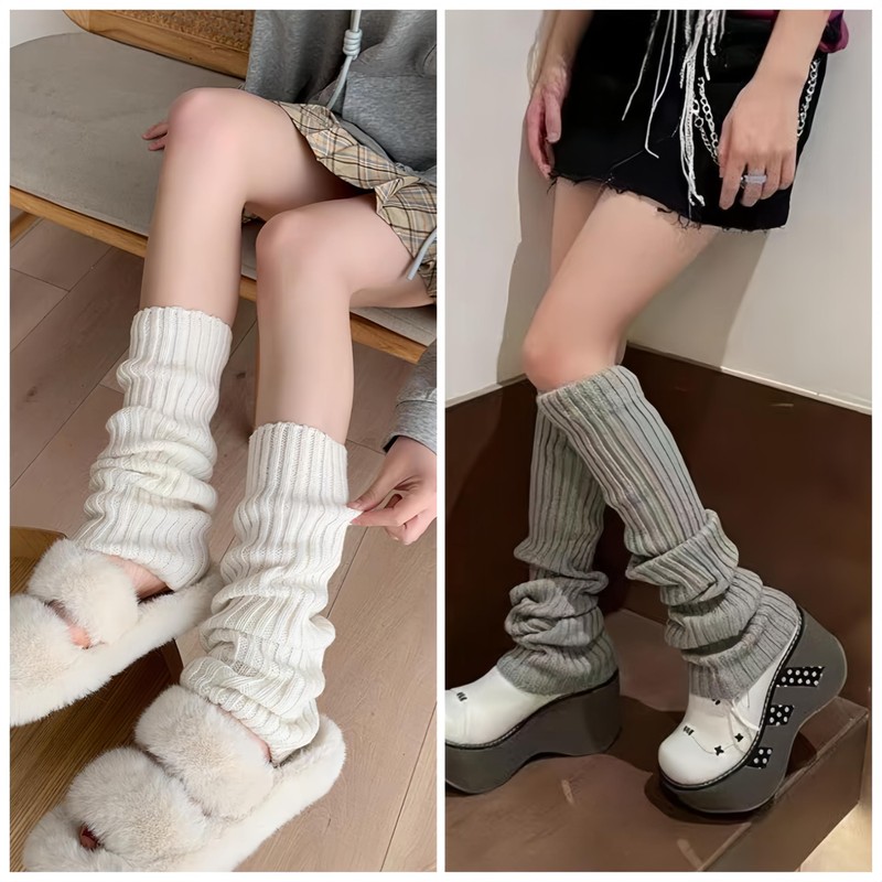 SDXCJY 4 Pairs Knitted Leg Warmers for Women Girls,Lady Fashion