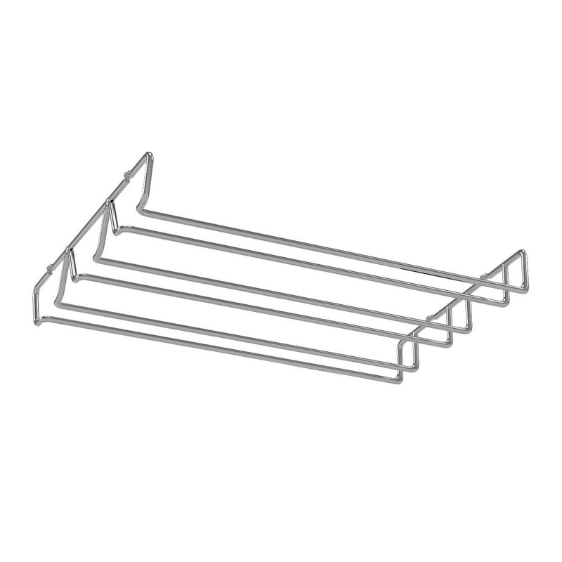 Deco Brothers Under Cabinet Wine Glass Rack, 3 Rail Stemware