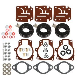 labwork Carburetor Repair Kit with Float Replacement for Johnson Evinrude 65 70 75hp Pack of 3