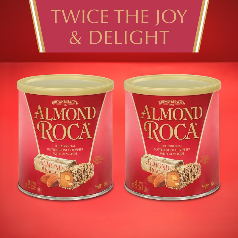 Almond Roca Buttercrunch Toffee with Chocolate and Almonds (Pack of