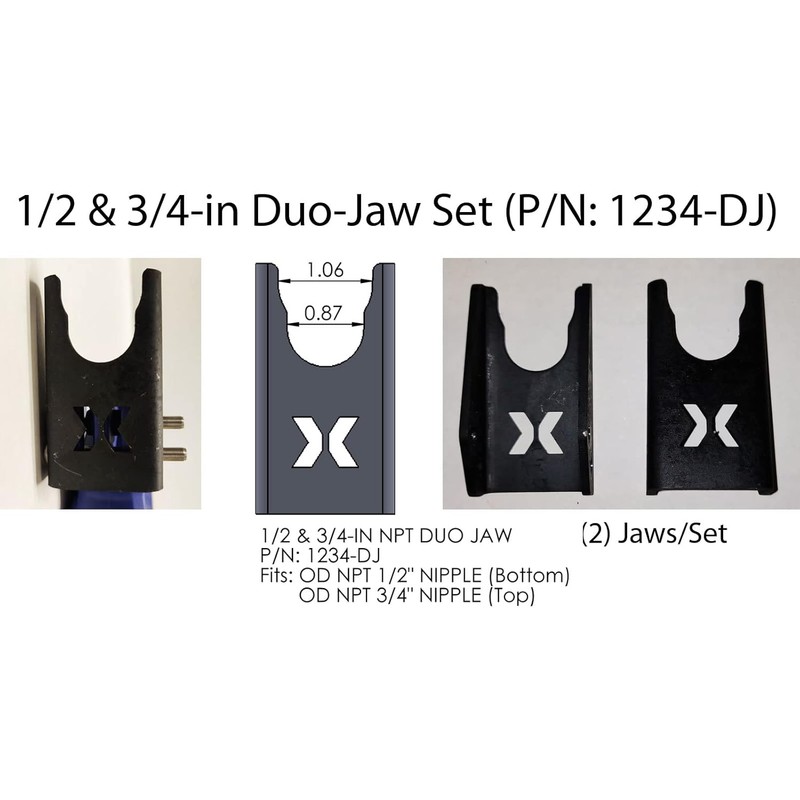 Jaw Set for QC-Mate by XBoom Coupler (1/2" & 3/4"