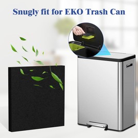 20 Packs Trash Can Odor Absorbing Filter Refills for EKO Garbage Cans and Compost Bin, Activated Charcoal Deodorizer, Activated Carbon Filter, Odor Absorber