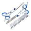 Dog Grooming Scissors Kit Stainless Steel Comfortable Adjustable Screw Professional
