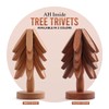 AH Inside Wooden Tree Trivet Set of 4 – Wood