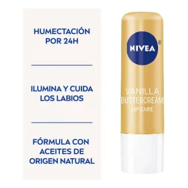 Nivea 3 Piezas Balsamo Labial Vainilla Butter Cream 4.8g