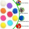 Shizhoo 20 Pieces Mix Sizes Sparkle Pom Pom Balls for
