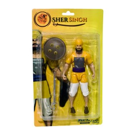 Sikh Action Figure Toy Sher Singh Orange Khalsa Toys, 6 Inch