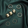 LOYALLOOK 8Pcs 14K Gold Filled Rings Stainless Steel Stacking Rings