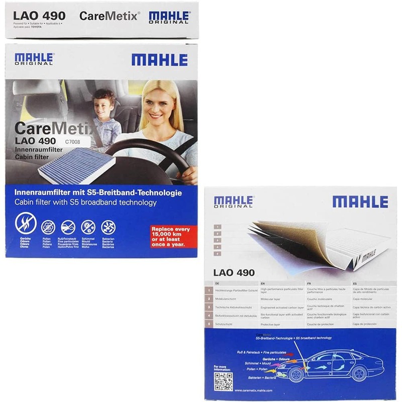MAHLE Air Conditioner Filter Antibacterial Antiviral Jaguar Land Rover XE