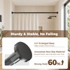 HYSEYY Heavy Duty Shower Curtain Rod,26-80inch Adjustable Tension Rod Black