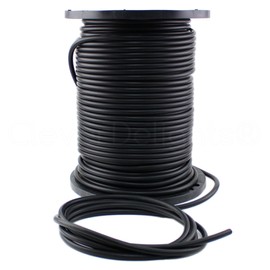 CleverDelights Solid Rubber Cord - 1/2" Diameter - 25 Feet - Buna 70 Durometer - Black - 0.5" Round