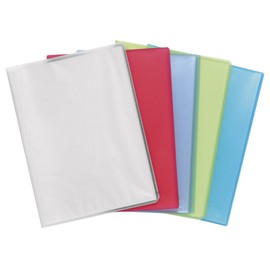 Exacompta 85969E Pack of 8 Premium Display Folders Made of Translucent Plastic DIN A4 with 90 Transparent Pockets, 180 Views, Assorted Colours, Perfect for School and Office, Document Wallet, Document