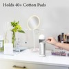 bodkar Cosmetic Cotton Pad Rounds Holder with Rotating Lid, Cotton