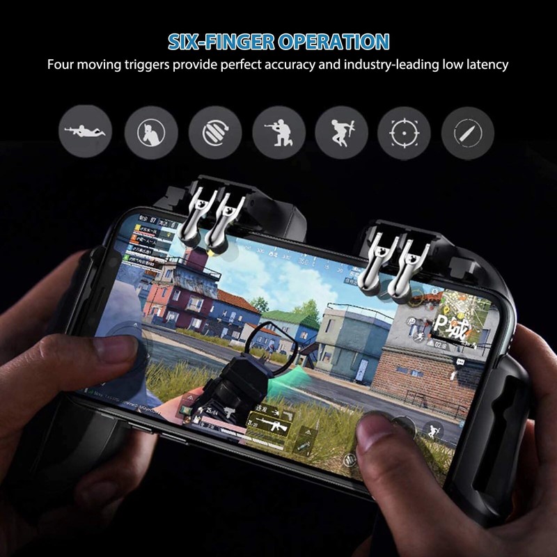 ATIODYUUK Upgraded Mobile Game Controller with Cooling Fan/Phone Holder, Phone