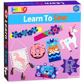 HKKYO Sewing Kits for Kids 8-12, Arts and Crafts for Kids Ages 8-12, Llama Sewing Kit for Kid, Make Your Own Stuffed Animal Kit, Alpaca Craft Sewing Kit, DIY Plush Craft Supplies