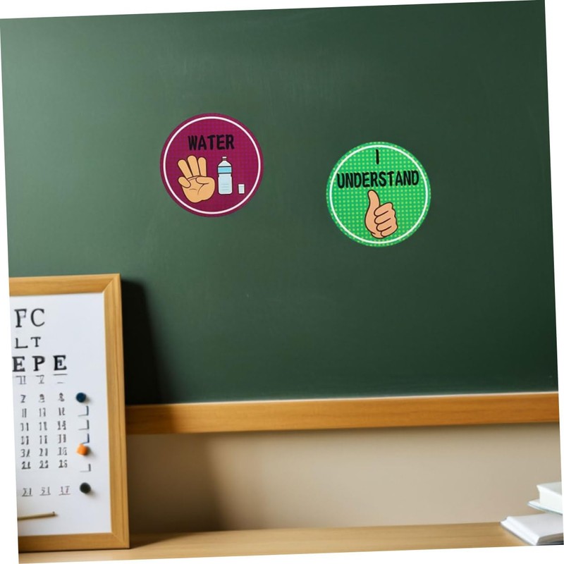 FUNOMOCYA 24pcs Hand Signal Posters for Students Cues for Classroom
