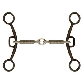 Showman Antique Brown Steel Shank Bit w/Jointed Wire Wrapped Lifesaver Mouth! New Horse TACK!