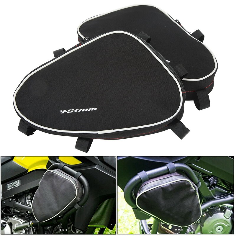 Qiilu Motorcycle Frame Crash Bar Bag for V-Strom DL650 DL1000