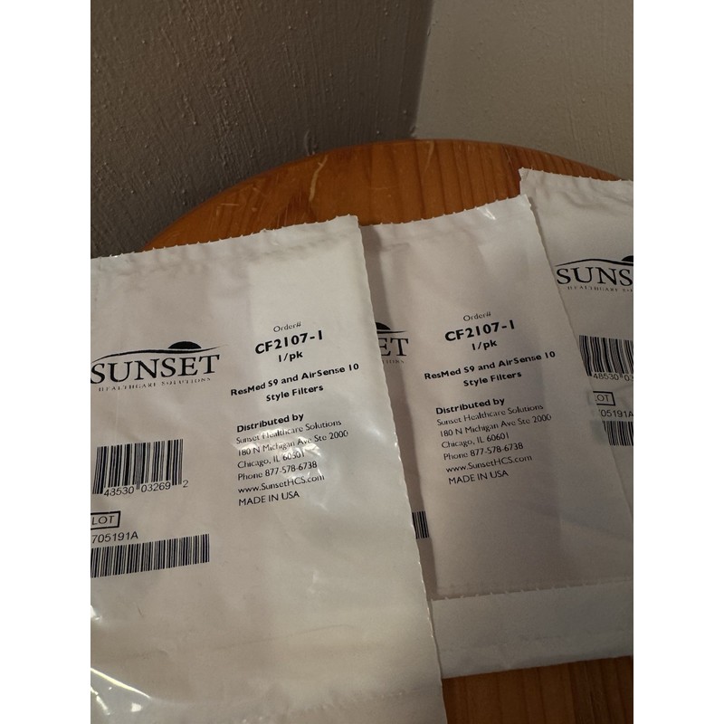 SUNSET Lot of 6 Sunset CF2107-1  Resmed S9 and AirSense