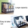 Lemical Magazine File Organizer Book Holder with 4 Compartments Desktop