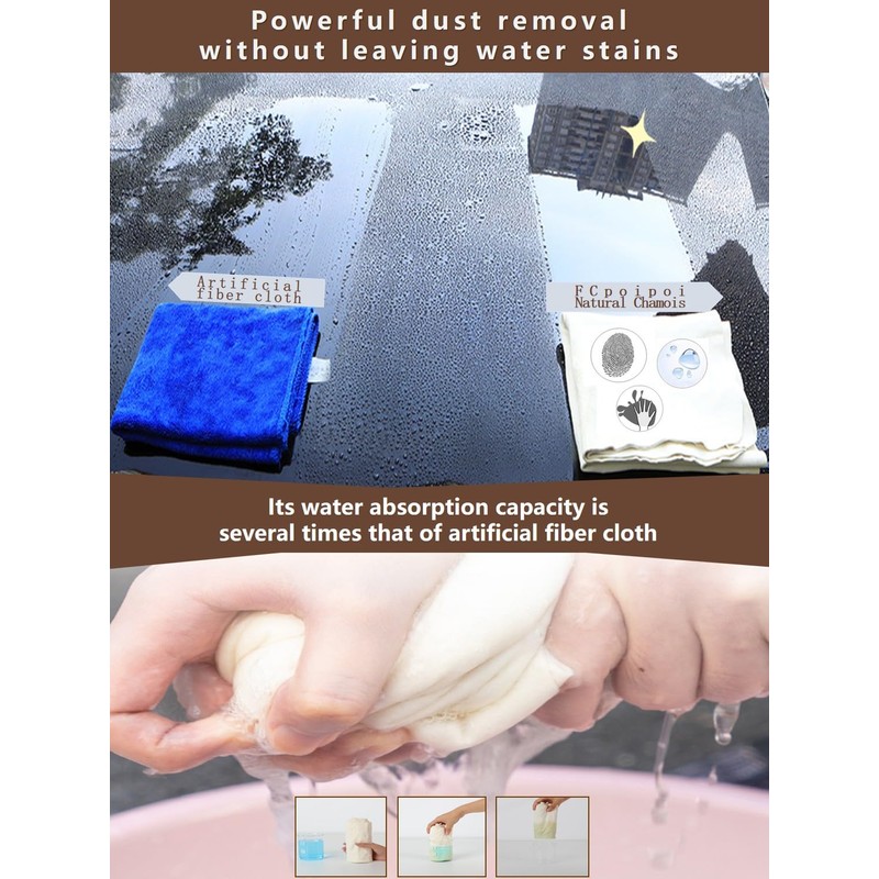 Eyeglass Cleaning Cloth Natural Chamois Leather Camera Lens Cleaning Cloths，Premium