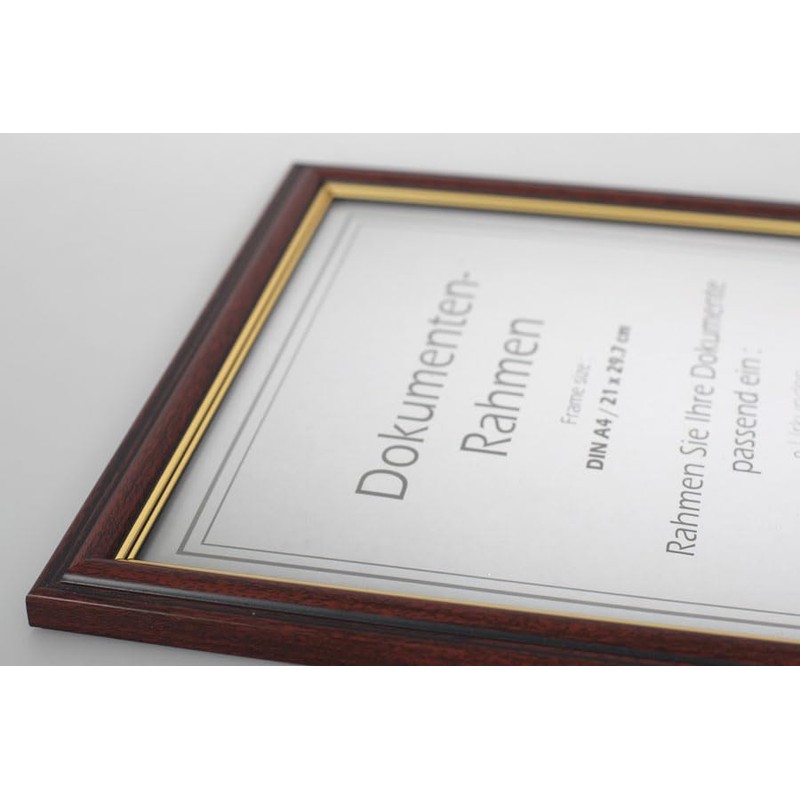 Ideal Document Picture Frame in Mahogany 21 x 29.7 DIN