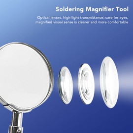 Helping Hands Soldering Station, Third Hand with 3X Magnifier, 4 Flexible Arms Metal Base PCB Circuit Board Holder for Soldering Tools Repair Crafts Jewelry Helping Station