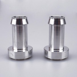 AC PERFORMANCE 5/8" Weld on Hose Barb Tail Nipple on Bung Weldable Fitting Adaptor Aluminium, Pack of 2