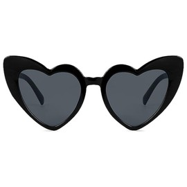 haierdidi Retro Heart Sunglasses Fashion Heart Shaped Heart Shape Sunglasses Heart Glasses Vintage Sunglasses Heart Women's Sun Protection Trendy Heart Sunglasses White, black