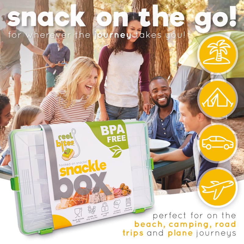 Create-ables Reel Bites BPA Free Large Snackle Box Container for