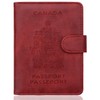 WALNEW RFID Blocking Passport Holder Travel Wallet Cover Case