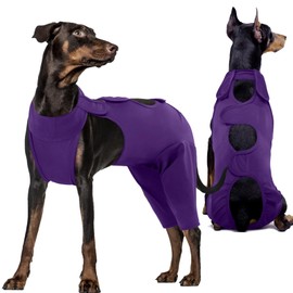 Kuoser Dog Bodysuit After Op, Dog Bodysuit After Surgery Body for Dogs Castration Male , Recovery Suit Dog, Dog Leg Protection Bodysuit, Anti-Wound Licking Surgical Body Dogs, Dog Collar
