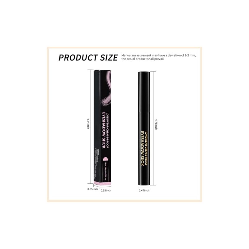 Erinde Glitter Eyeshadow Stick Waterproof, Cream Eyeshadow Pencil,#09 | Highly