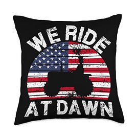 Funny Lawn Mowers Mowing Lawn Care Gifts Funny Lawn Mower Grass Mowing USA Flag Throw Pillow, 18x18, Multicolor