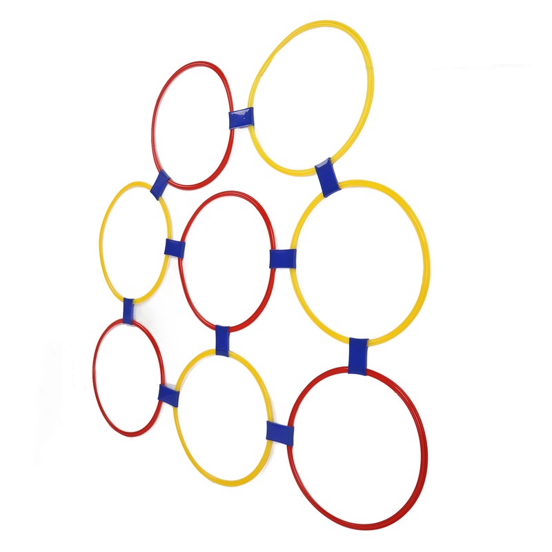 10PCS Kids Exercise Hoops Jumping Hopscotch Game Rings for Sensory