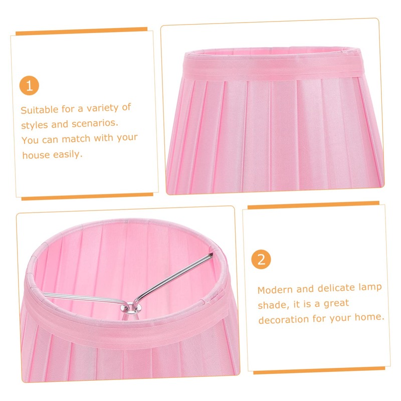 Small Pink Cloth Lamp Shade E27 Light Cover for Indoor
