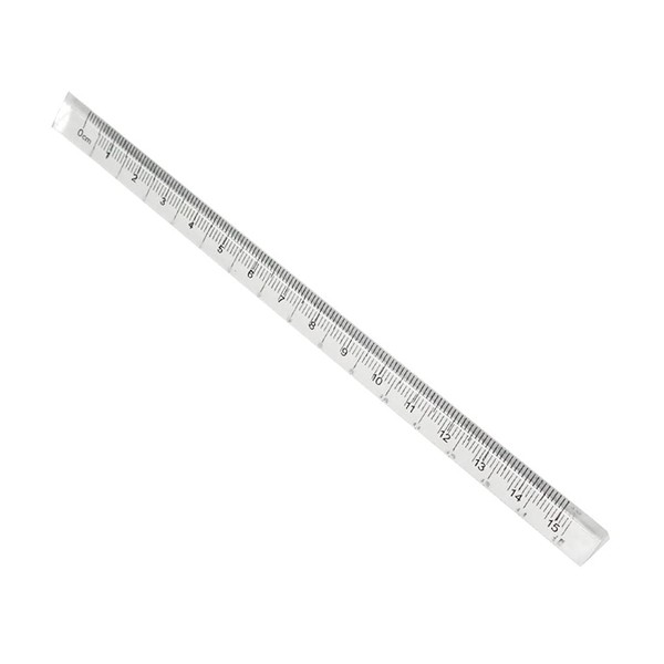 GLASSNOBLE Transparent Acrylic Triangle-shaped Ruler Measuring Range 0-15cm Plastic Straight