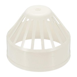 PATIKIL PVC Drain Pipe Vent Cap, 6 Inch Vent Pipe End Cap Cover Roof Round Chimney Air Vent Covers for DWV Pipe Fitting Ventilation Exhaust System, White