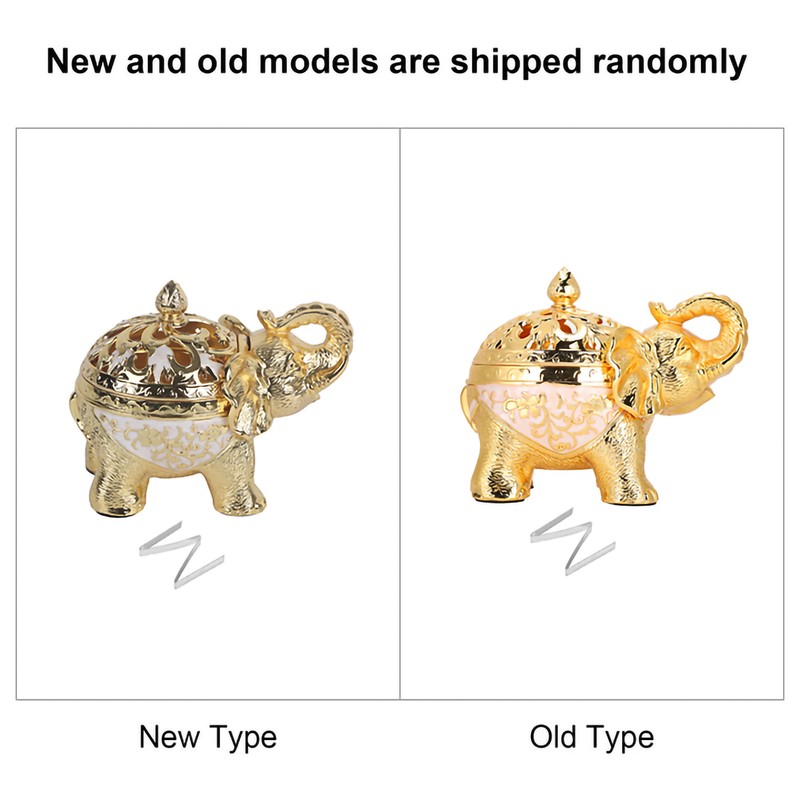 Elephant Shaped Incense Burner Aromatherapy Ornament for Living Room Entryway
