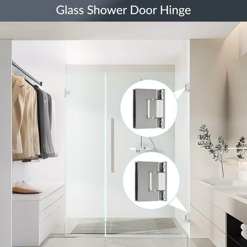 AatrixQuayn 90 Degree Glass Shower Door Hinges Heavy Duty Solid