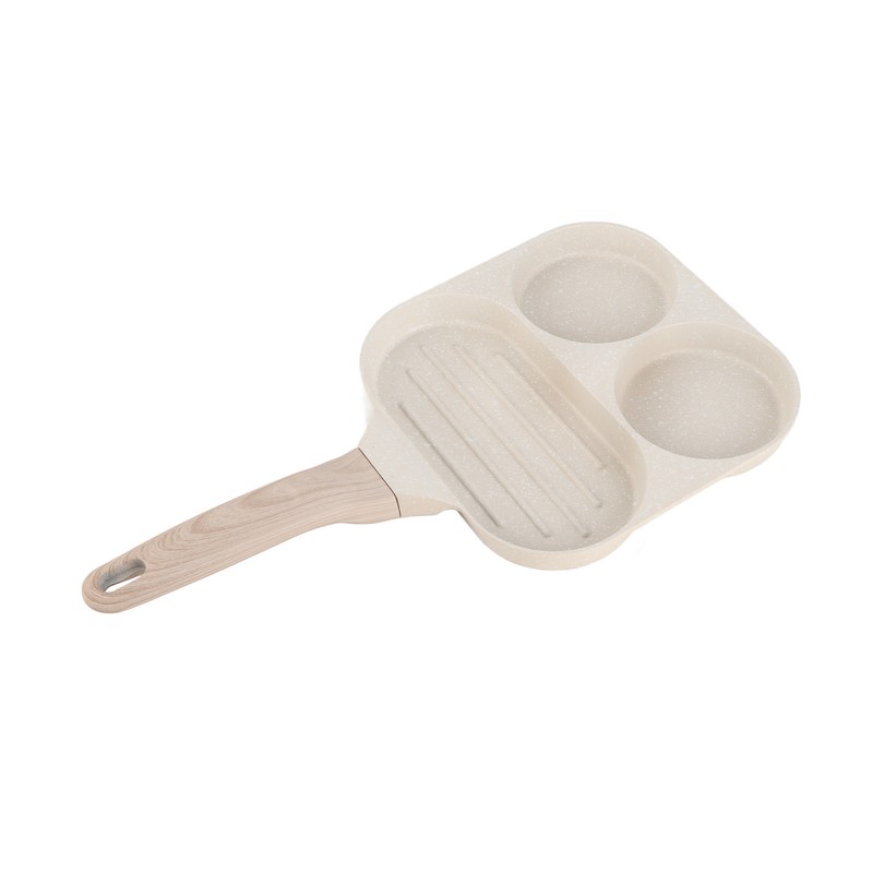 3 in 1 Breakfast Pan Nonstick Aluminum Alloy Labor Saving